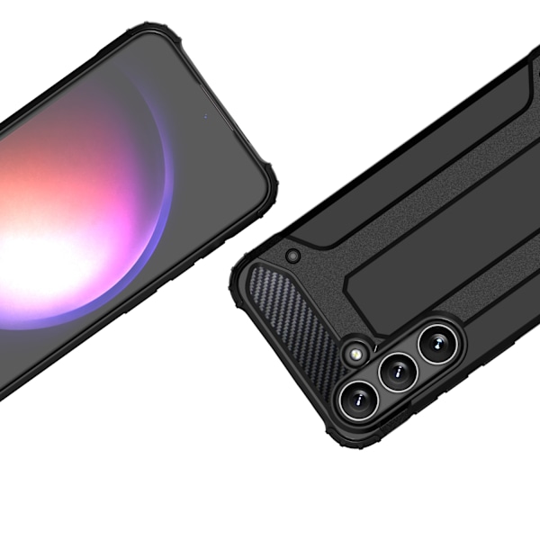 Förstärkt pansarfodral för Samsung Galaxy S24 Hybrid Armor, svart