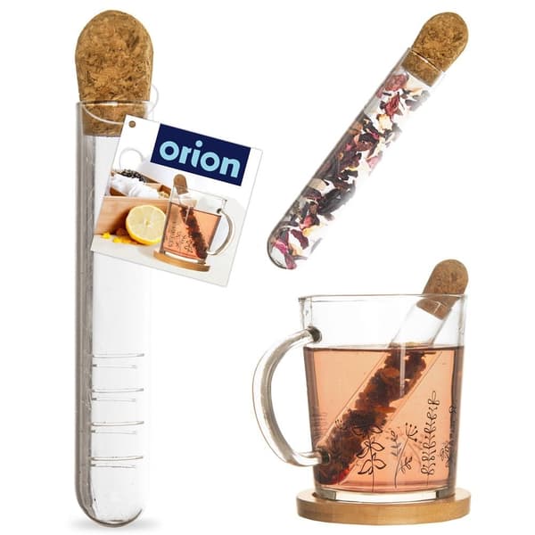 Te- og urteinfusionssi i glas med korklukning