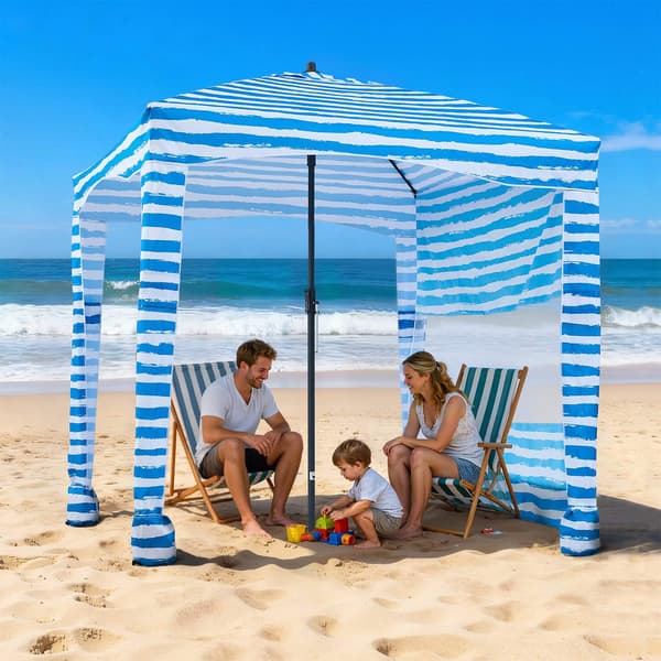 Strandcabana 1,8 x 1,8 m, UPF 50+, sidevæg