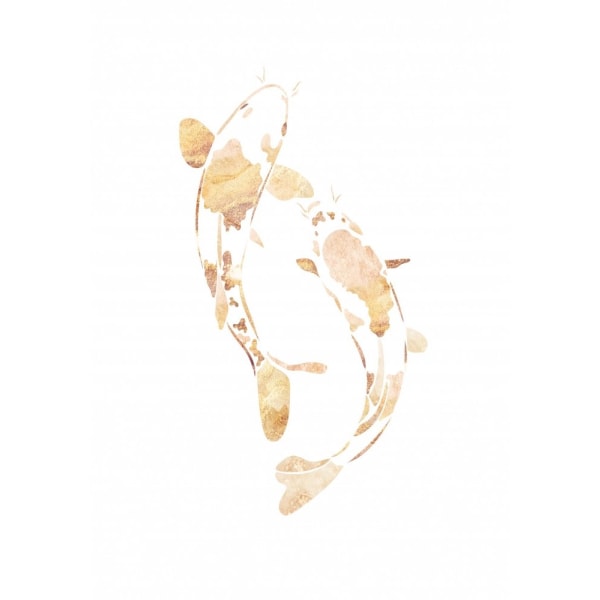 Gold Koi Fish Silhouettes - 50x70 cm
