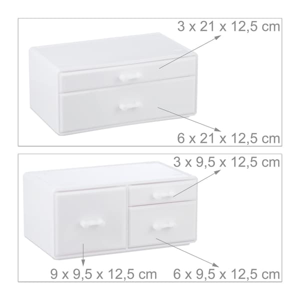 Makeup opbevaring i akryl med 21 rum