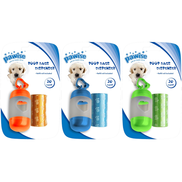 Pawise Poop Bags Dispenser (inkl. 2 x 20 poser)