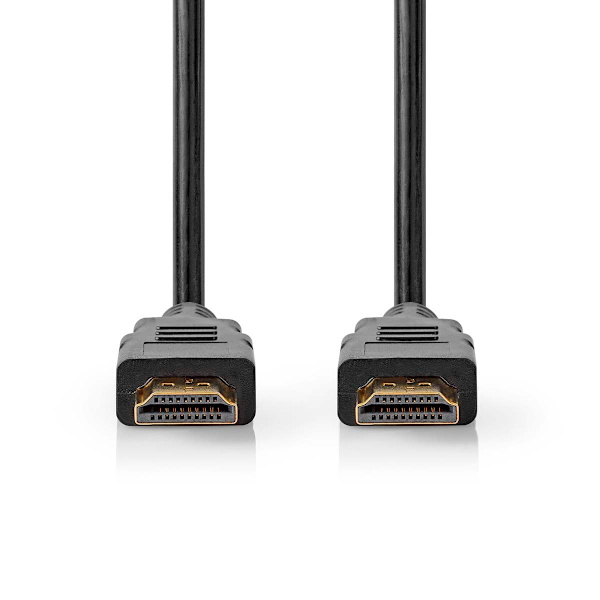 Premium High Speed ​​HDMI ™ kabel med Ethernet | HDMI™ Stik | HDMI™ Stik | 4K@60Hz | 18 Gbps | 1.00 m | Runde | PVC | Sort | Label