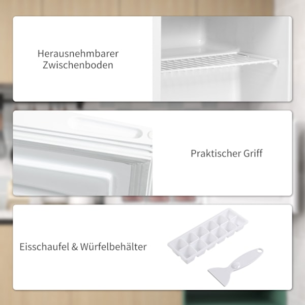 Minifryser 35 L fryseboks elektrisk fritstående 45 W minifryser minikøleskab -14 til -24? 5-trins temperaturregulering 47 x 44,2 x 48,8 cm hvid Aosom