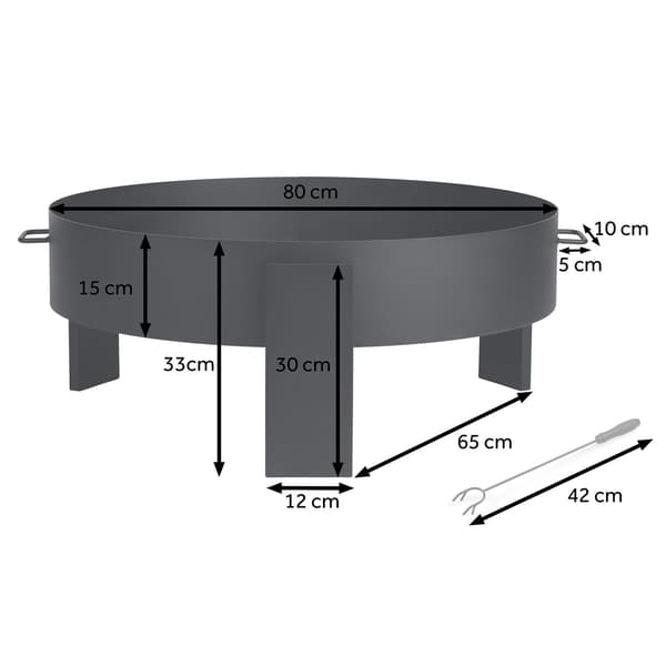 Trädgårdseldgrop 80 cm Berdsen BD-883