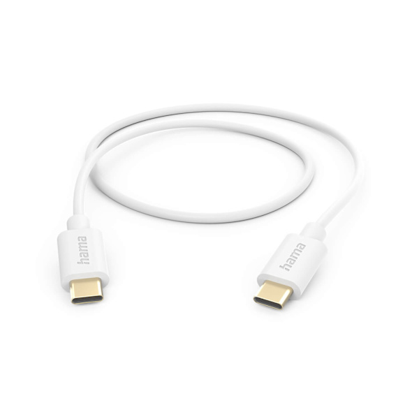 HAMA Ladekabel USB-C til USB-C 1,0m Hvid