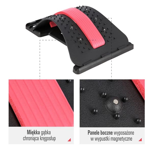 Ryggbår med magneter, röd