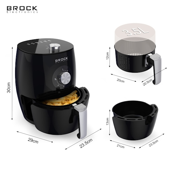Ilmakeitin AFM 3501 BK 3,5L, 1300-1500W