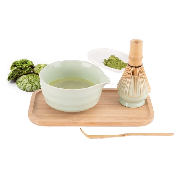Matcha-tilberedningssæt – Keramisk skål, bambuspiskeris