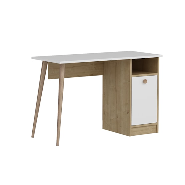 Study Desk Cannas - hvid, safir eg