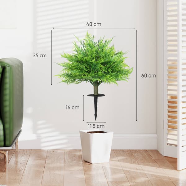 Kunstige Boston-bregner, UV-resistente, 2-pak, 40x60 cm