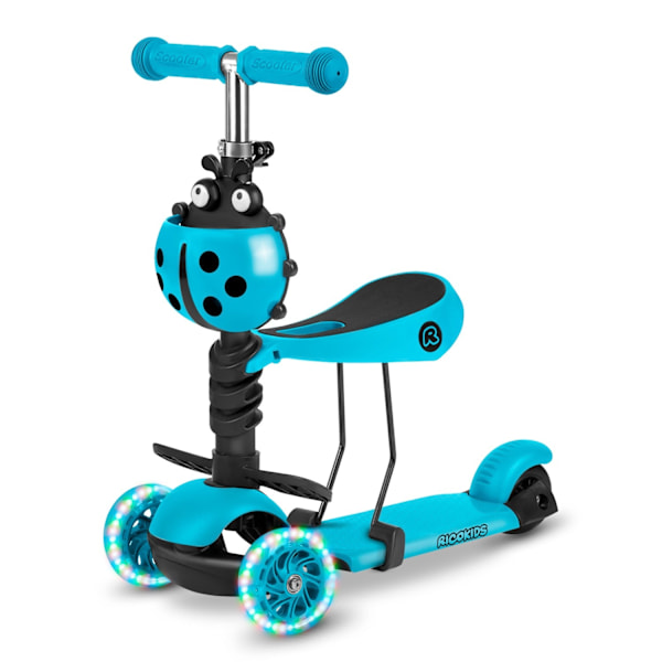 Tre-hjulig sparkcykel Ricokids Buggy - turkos