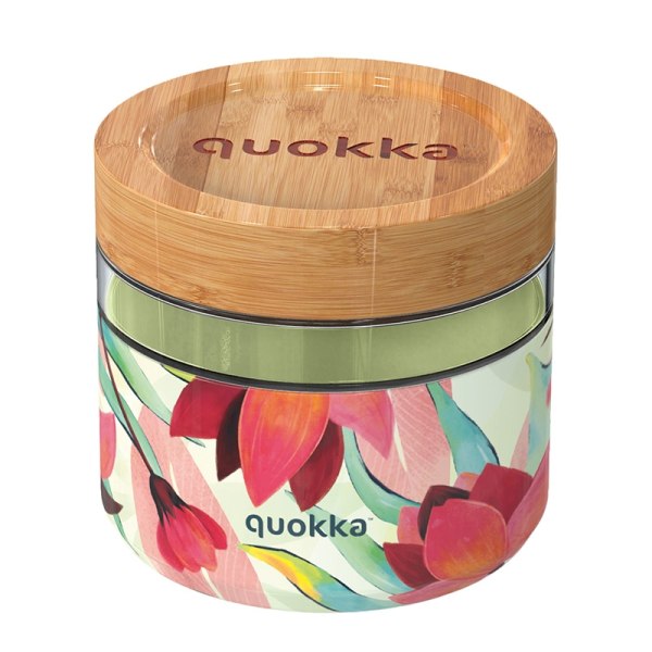 Quokka Deli Food Jar - Matbehållare av glas / lunchlåda 820 ml (vår)