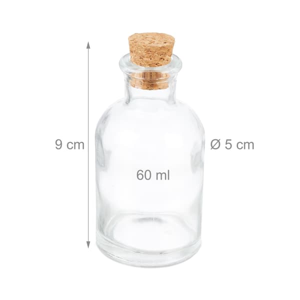 Dekorativt glas med kork