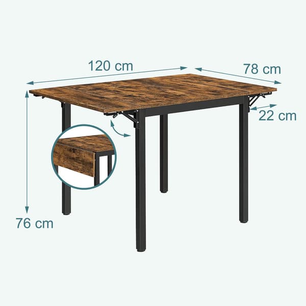 Hopfällbart matbord för 2-4 personer, platsbesparande design