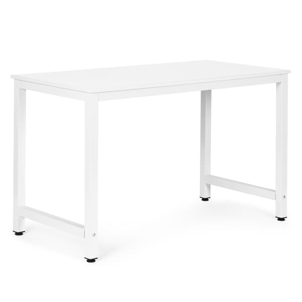 Datorbord 120x60 cm, vit MDF, metallram