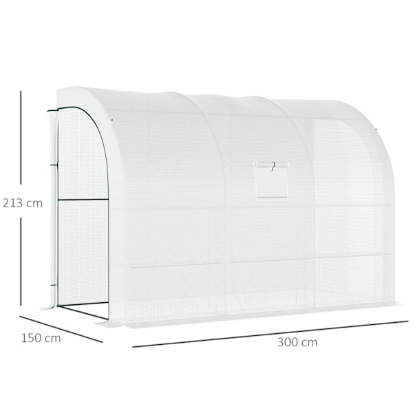 Växthus med hyllor, fönster, vintersäkert filmväxthus av stål, vägghängt växthus för balkong, trädgård, tomathus 300 x 150 x 213 cm tomatväxthus för g