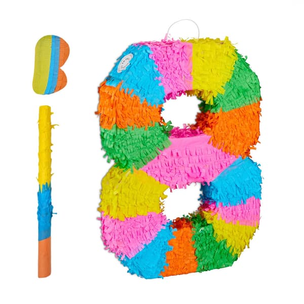 Nummerpiñata med fladdermus och ögonbindel för fester
