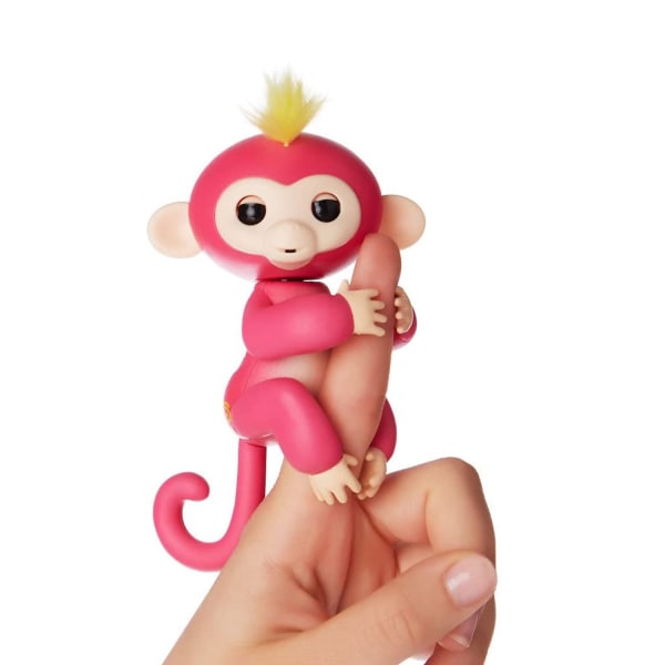 Cenocco fingerlegetøj Happy Monkey Pink