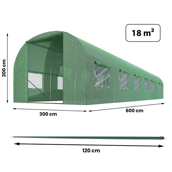 Havetunnel 3 x 6 m (18 m2) Plonos