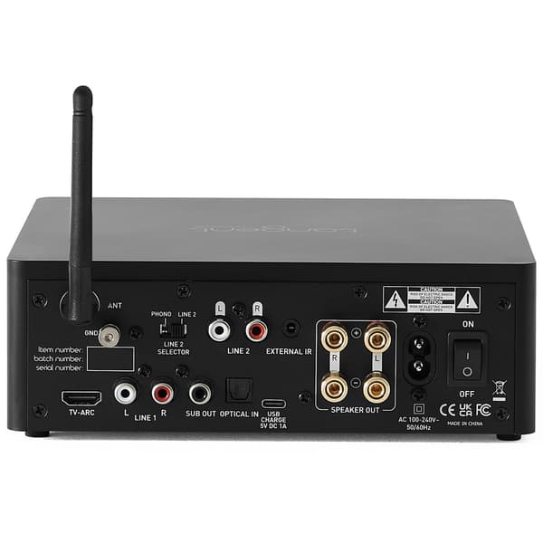 Bluetooth Phono-forstærker med HDMI – Sort