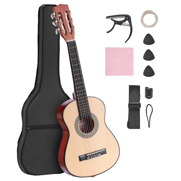 Klassisk gitarr 30 tum, nylonsträngar startpaket