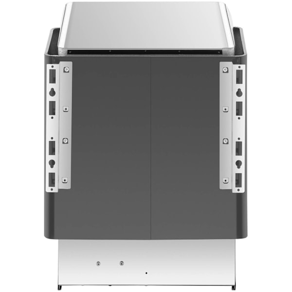 Sähkökiuas 5-9 m3 110C asti 400 V 6 kW musta ja hopea