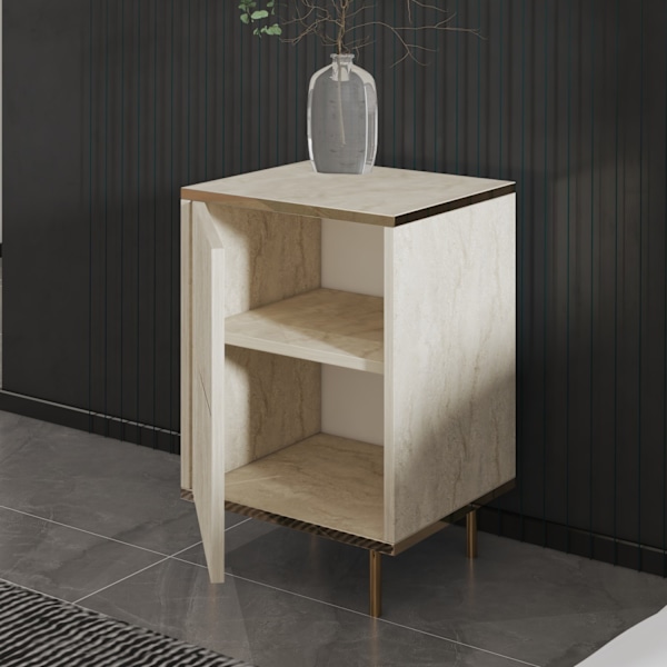Natbord Imaj - Travertin, guld