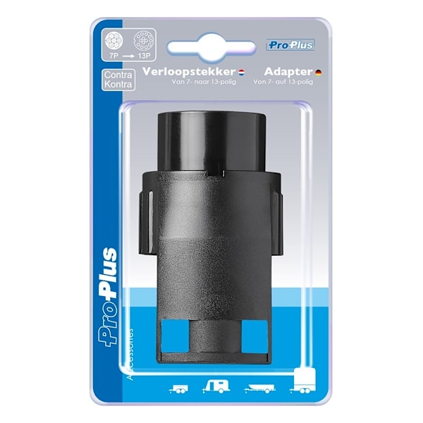 Adapter kontra fra 7- til 13-bens i blister