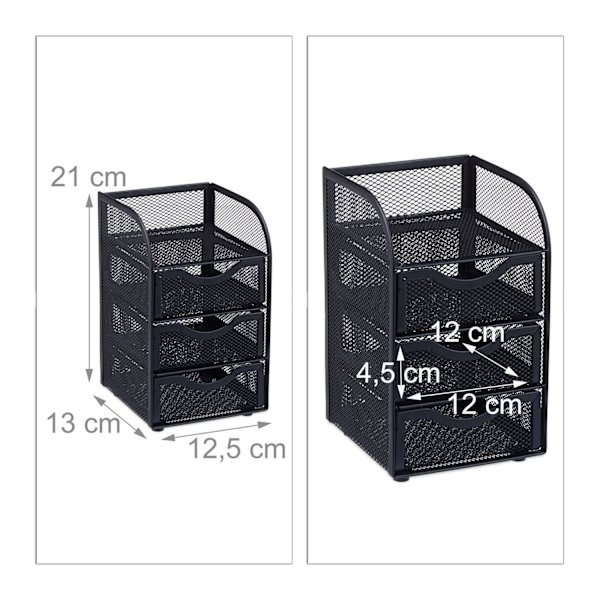 Skrivebordsorganisation Mesh 3 skuffer