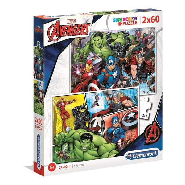 2x60 palapelit Kids Avenger