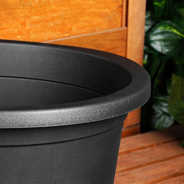 Havekrukke i plast sort rund 39 cm