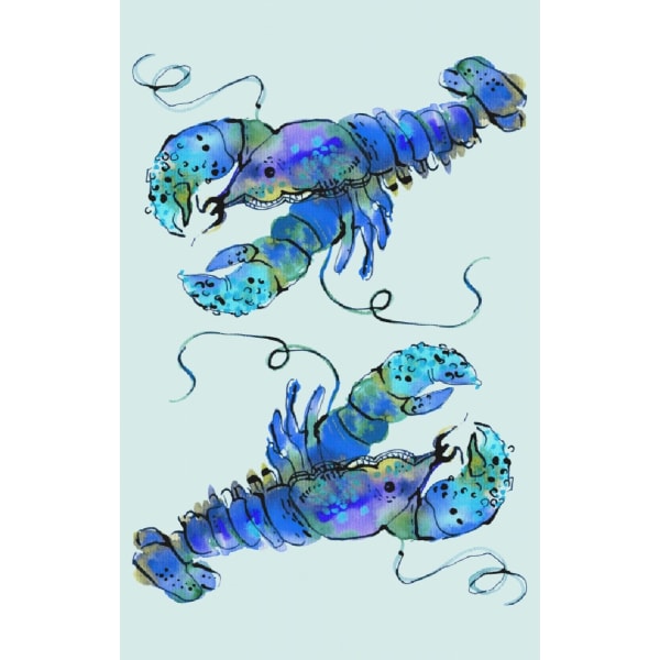 Lobsters On Azure - 21x30 cm