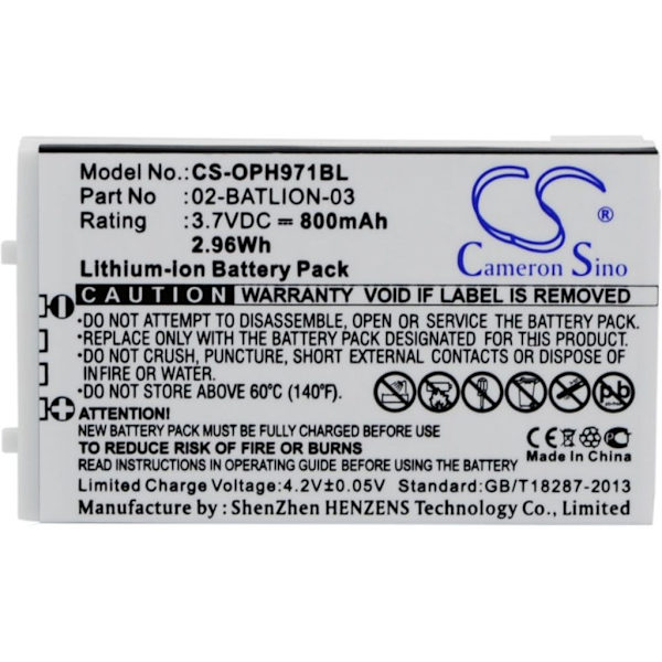 Batteri til Opticon OPL-7724 mm