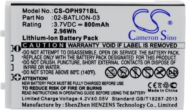 Batteri till Opticon OPL-7724 mm