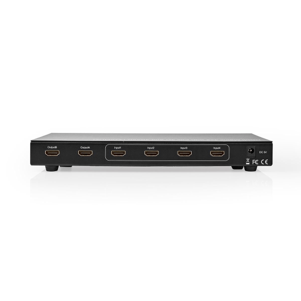 HDMI ™ Matrix Switch | 4 x 2-Port port(s) | 4x HDMI ™ -indgang | 2x HDMI™ Output | 4K@30Hz | 3.4 Gbps | Fjernstyret | Metal | Antracit