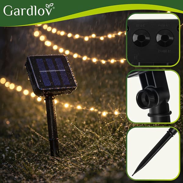 Solgarland 15m IP44 Gardlov 24007