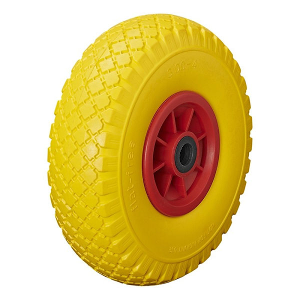 PU-däck med plastfälg 10" 3.00-4