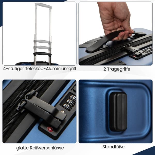 Expanderbart 20"" lätt PC Hardshell Bagage med USB-port