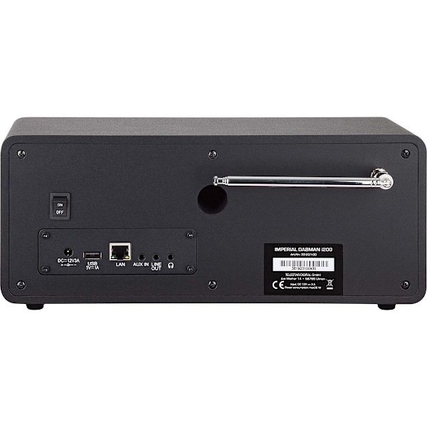DABMAN i200 Multifunktionell stereoradio DAB+ / FM / Internet Svart