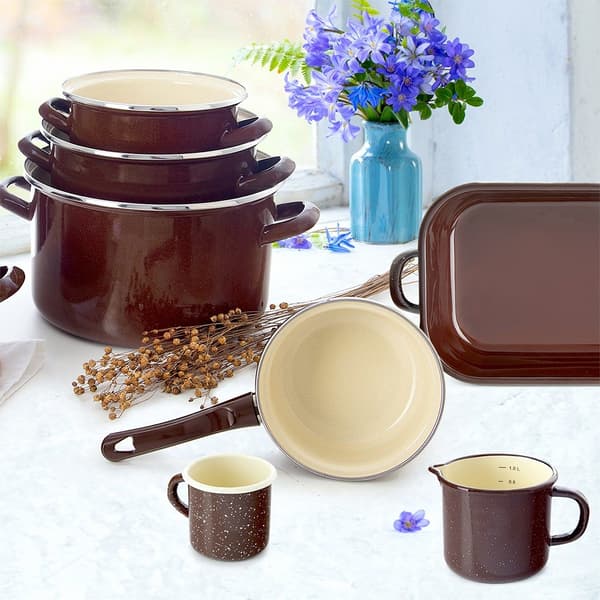 BRUN emaljerad kastrull 14 cm, 620 ml