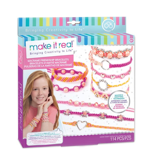 Make It Real Macrame Tee itse -setti "Friendship Rannekorut"