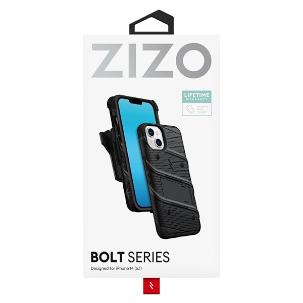 ZIZO BOLT -sarja - kotelo iPhone 14:lle (musta)