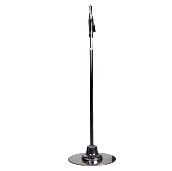 Retro mikrofonstativ i krom, justerbar højde 80-180 cm