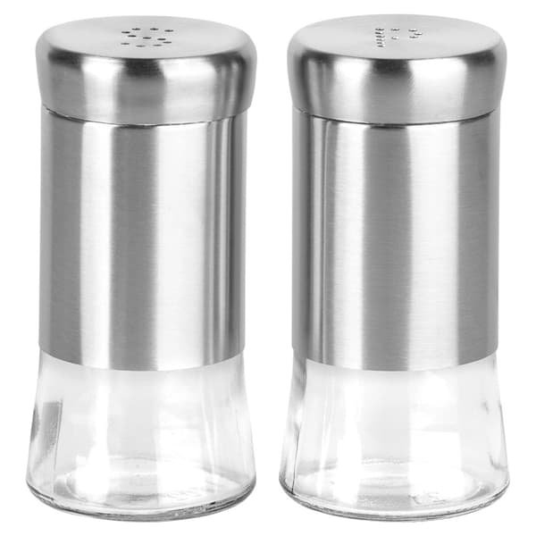 Salt- och pepparkar i glas, set, 140 ml, 2 delar