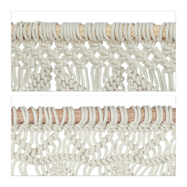 2 kpl Macramé-seinävaatteita