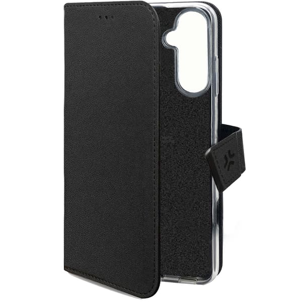 Celly Wally Pung-etui til Samsung Galaxy A18 og A17, Sort, PU-læder