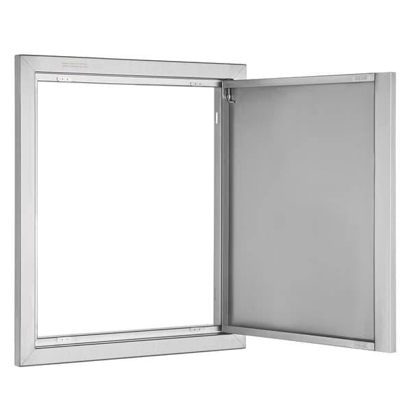 Grilldörr 40x59 cm, rostfritt stål, infälld montering