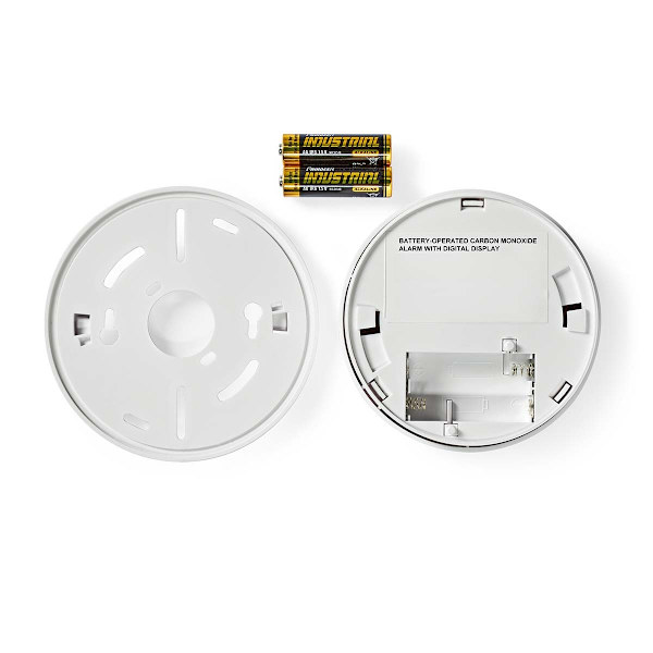 Kolmonoxid Alarm | Batteridriven | Batterilängd upp till: 5 år | Med paus knapp | Med testknapp | 85 dB | Vit