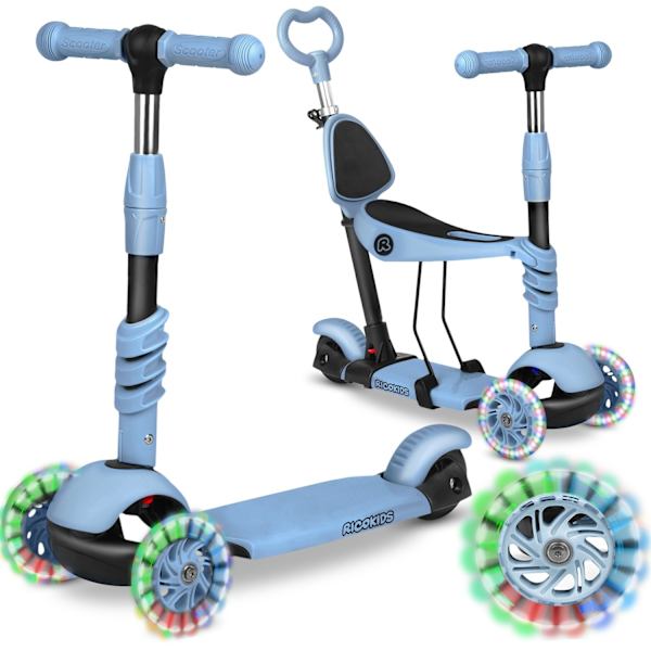 Ricokids Todi kolmipyöräinen skootteri - sininen/harmaa